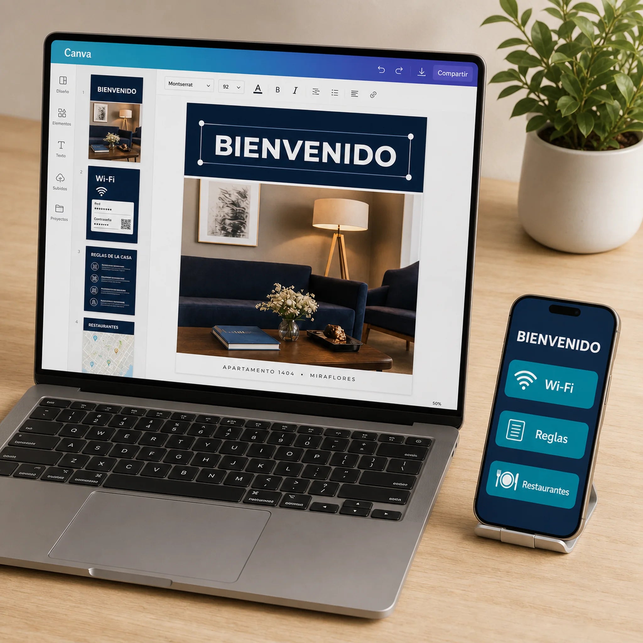 Kit Editable — Bienvenida Digital para tu Airbnb