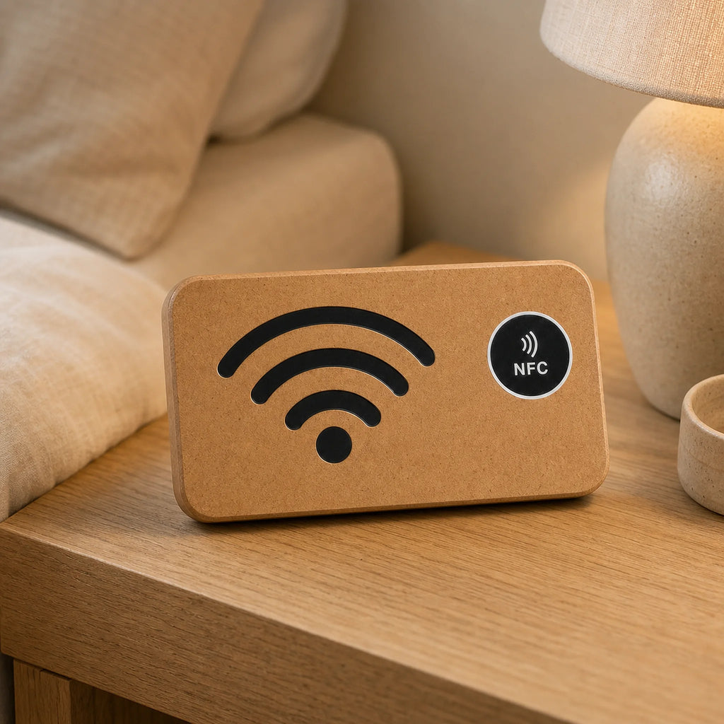 Gadget Wi-Fi — Madera y Resina con NFC