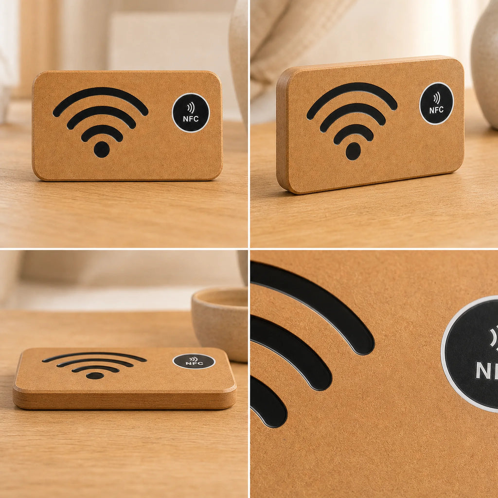 Gadget Wi-Fi — Madera y Resina con NFC
