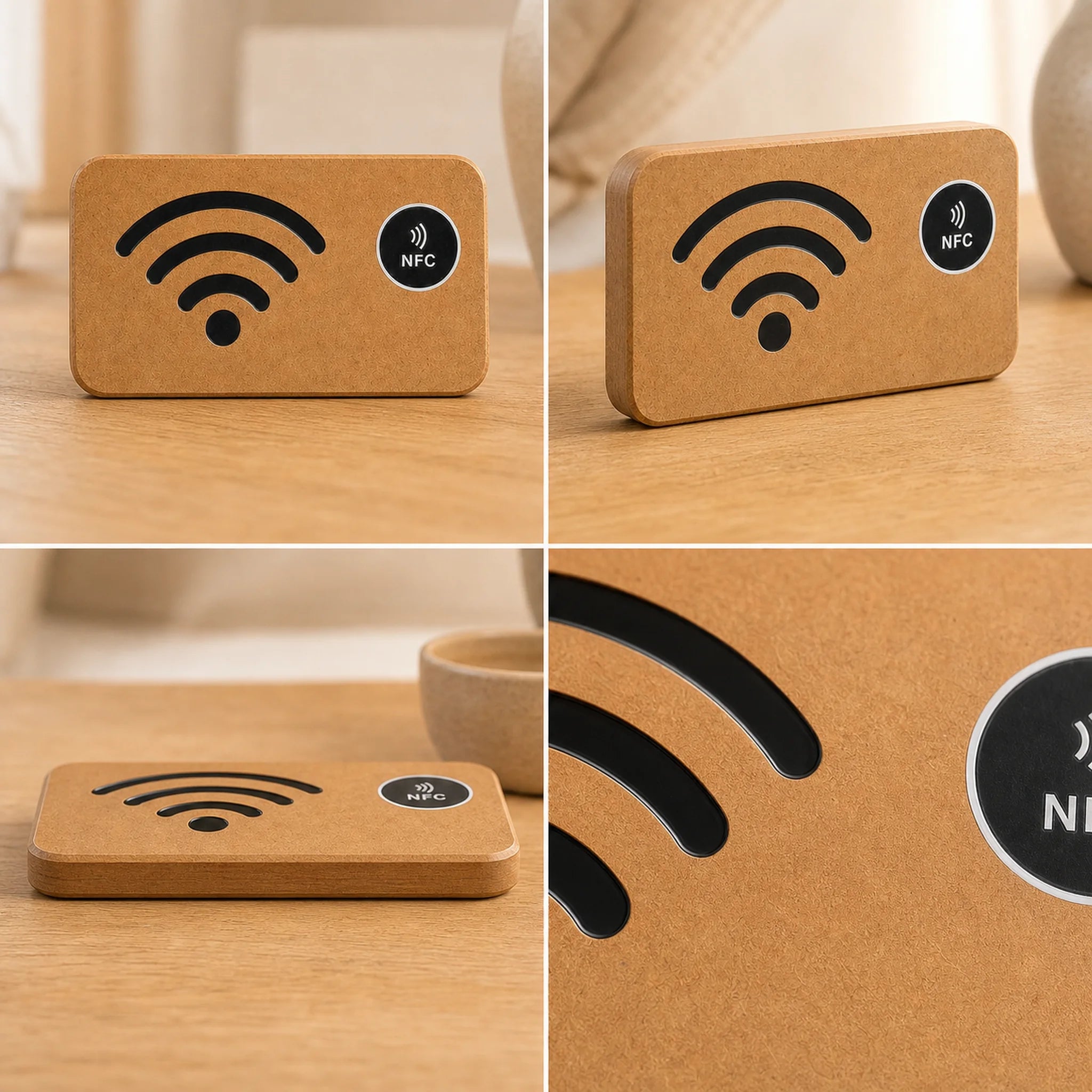 Gadget Wi-Fi — Madera y Resina con NFC