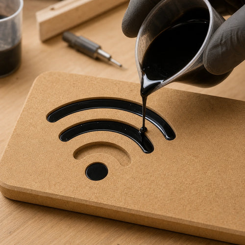 Gadget Wi-Fi — Madera y Resina con NFC