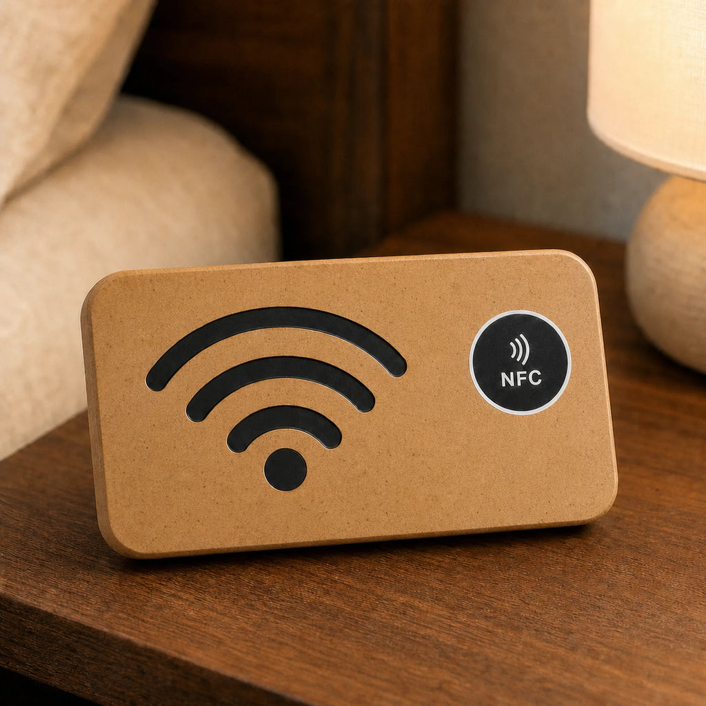 Gadget Wi-Fi — Madera y Resina con NFC
