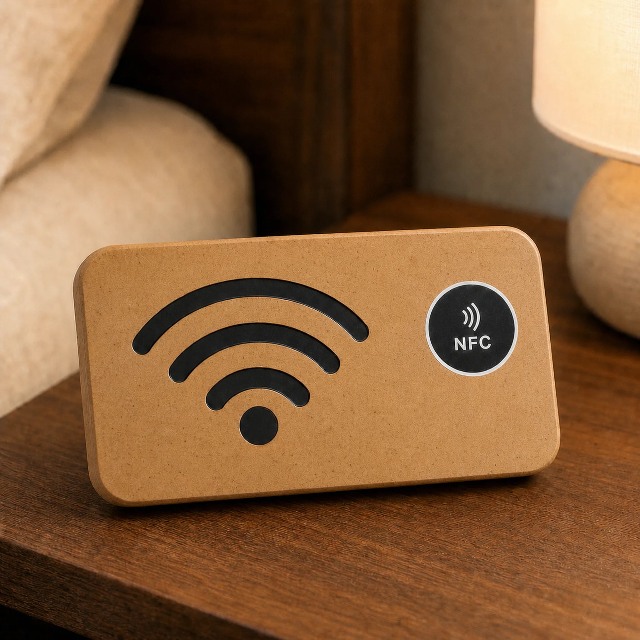 Gadget Wi-Fi — Madera y Resina con NFC